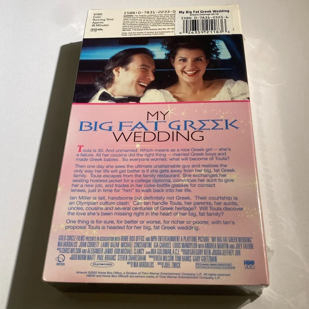 📼 VHS Sealed 2002 My Big Fat Greek Wedding Movie Joey Fatone Film